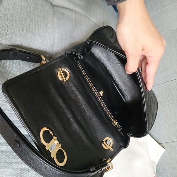 Salvatore Ferragamo Gancini Quilted Leather Shoulder Bag - Picture 3 of 5